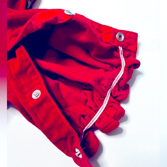 B.T. KIDS RED VELVET TODDLER CHRISTMAS ROMPER ROSETTE COLLAR SZ 6-9 MO. - Picture 8 of 14